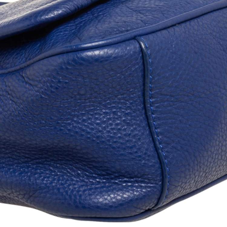 Pre Owned Marc by Marc Jacobs Blue Leather Too Hot To Handle Top Handle Bag