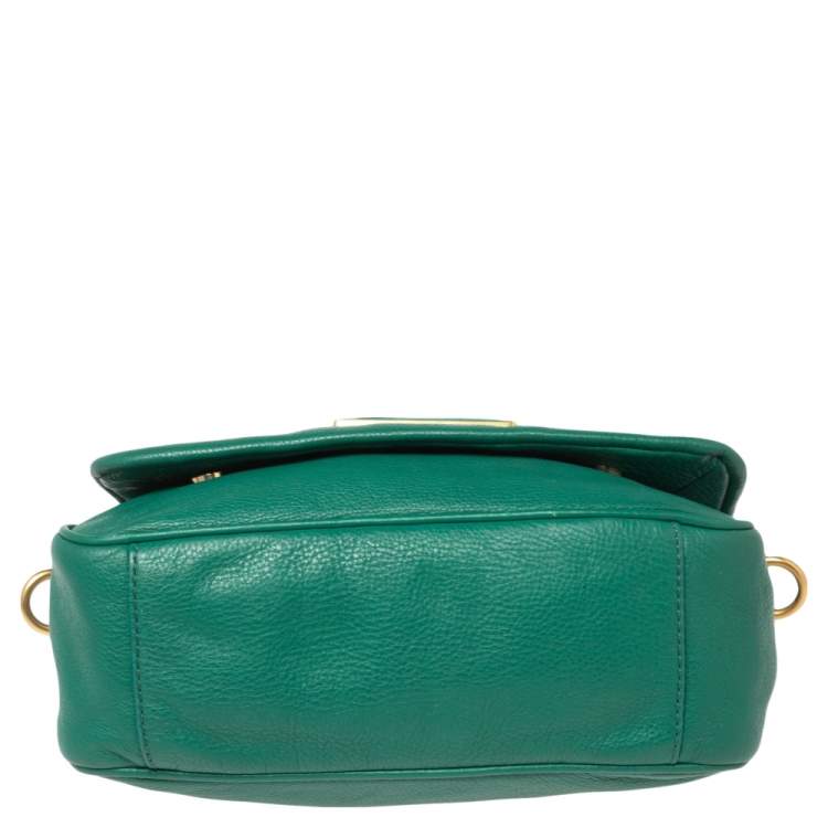 Pre Owned Marc by Marc Jacobs Green Leather Too Hot To Handle Top Handle Bag