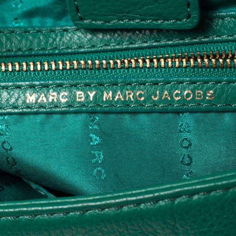 Pre Owned Marc by Marc Jacobs Green Leather Too Hot To Handle Top Handle Bag