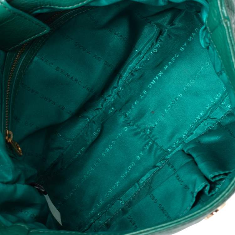 Pre Owned Marc by Marc Jacobs Green Leather Too Hot To Handle Top Handle Bag