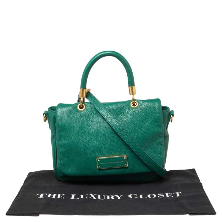 Pre Owned Marc by Marc Jacobs Green Leather Too Hot To Handle Top Handle Bag