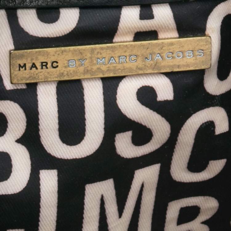 Pre Owned Marc By Marc Jacobs Black Leather Totally Turnlock Diaper Bag