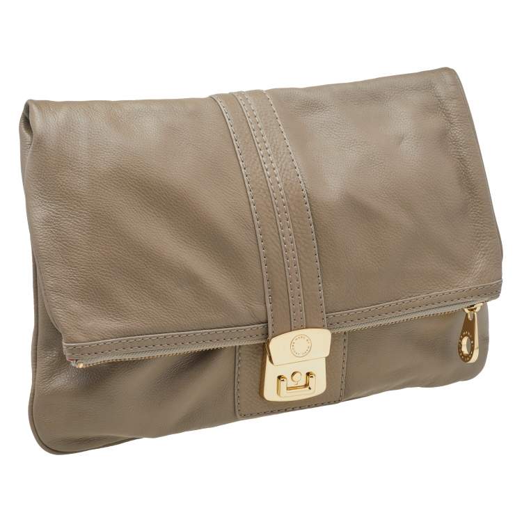 Pre Owned Marc by Marc Jacobs Grey Leather Clutch