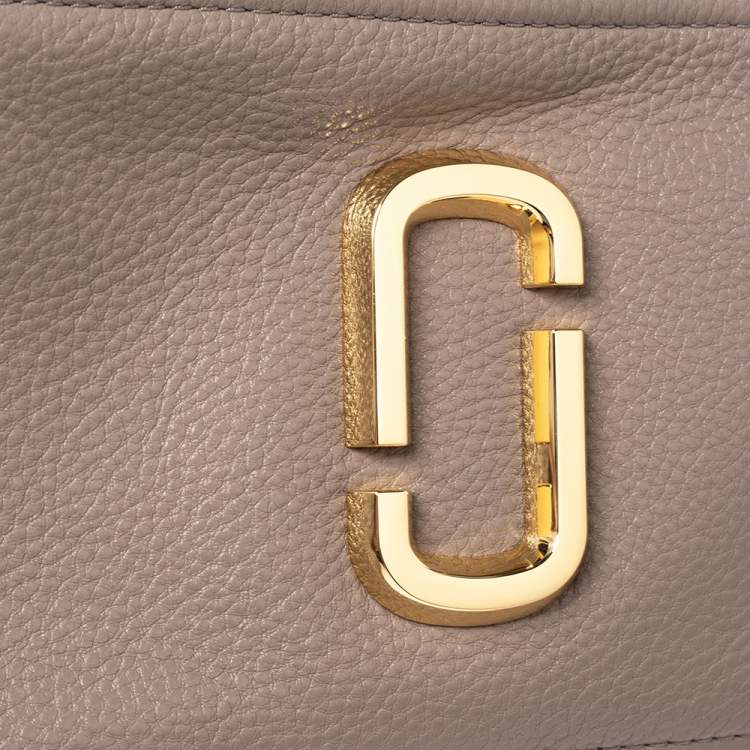 Pre Owned Marc Jacobs Beige-Black Leather Snapshot Crossbody Bag