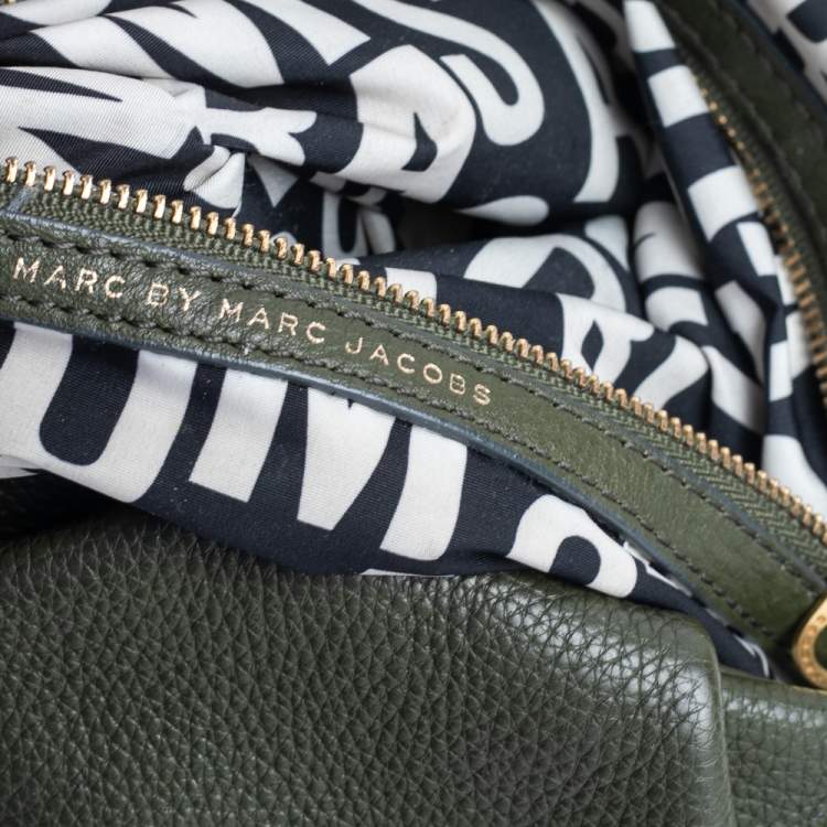 Pre Owned Marc by Marc Jacobs Olive Green Leather Classic Q Natasha Shoulder Bag