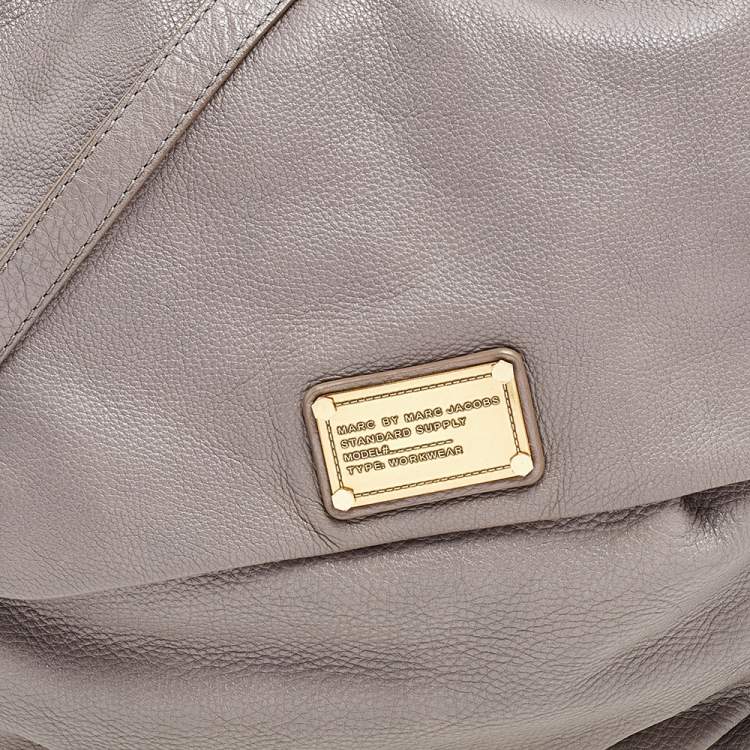 Pre Owned Marc by Marc Jacobs Grey Leather Classic Q Lil Ukita Satchel
