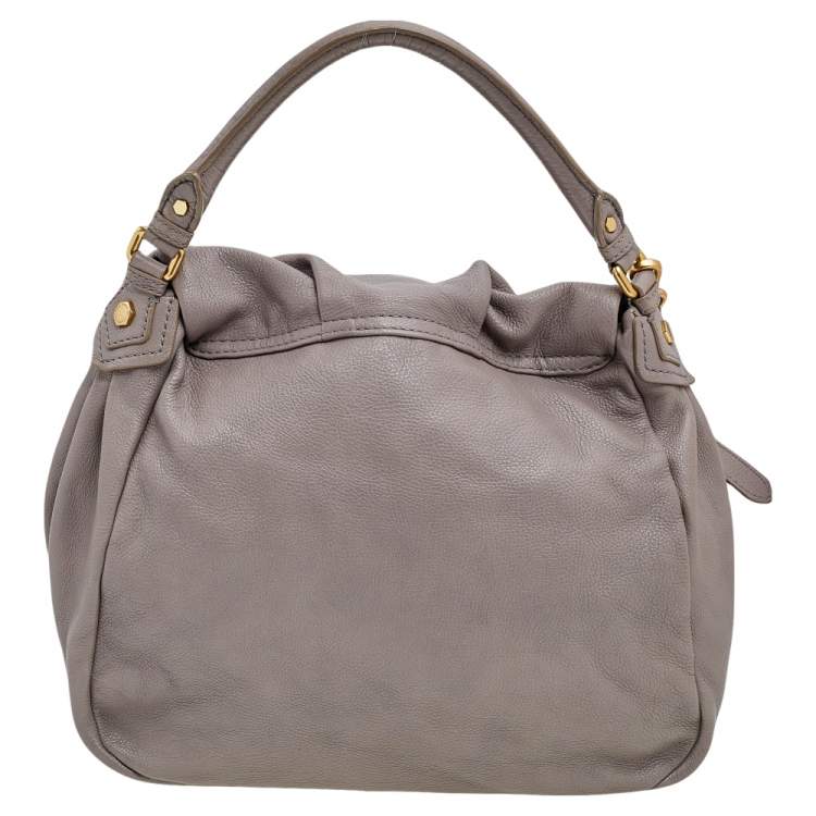 Pre Owned Marc by Marc Jacobs Grey Leather Classic Q Lil Ukita Satchel