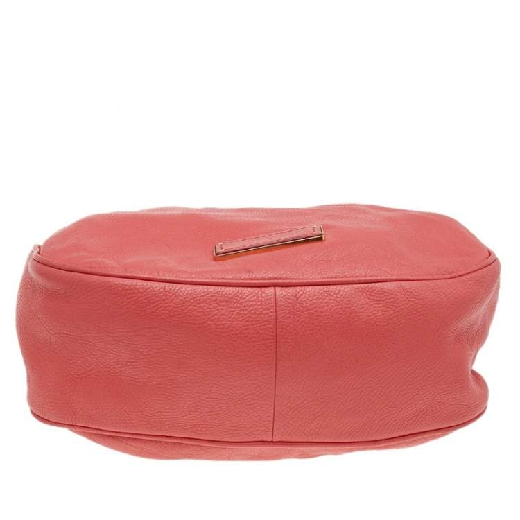 Pre Owned Marc by Marc Jacobs Peach Leather Too Hot To Handle Hobo