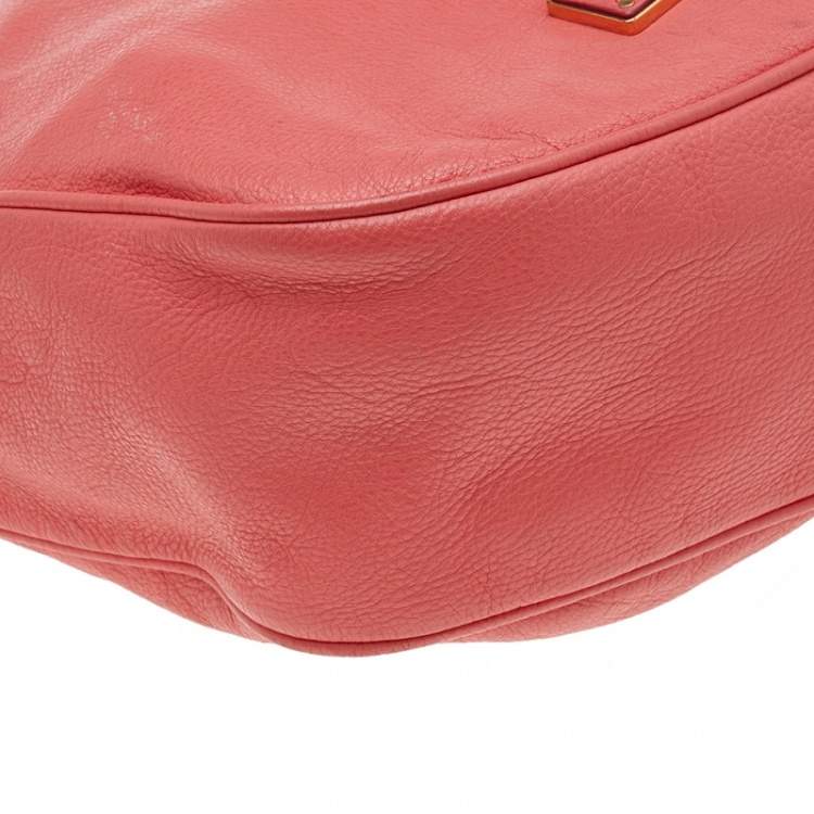Pre Owned Marc by Marc Jacobs Peach Leather Too Hot To Handle Hobo