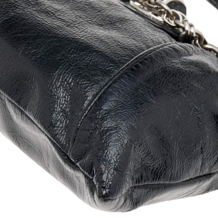 Pre Owned Marc by Marc Jacobs Black Leather Turnlock Shoulder Bag