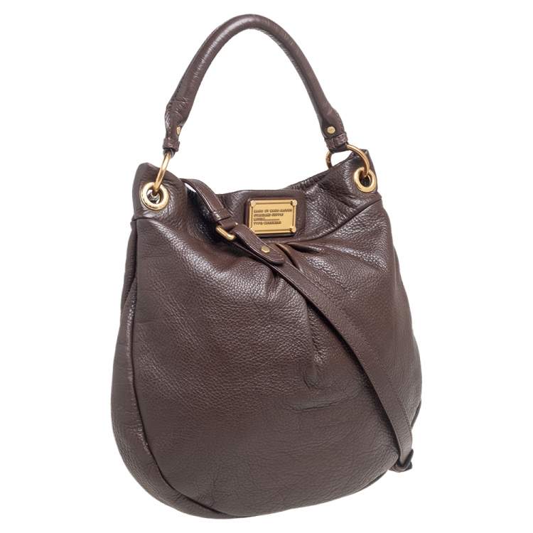 Pre Owned Marc by Marc Jacobs Brown Leather Classic Q Hillier Hobo