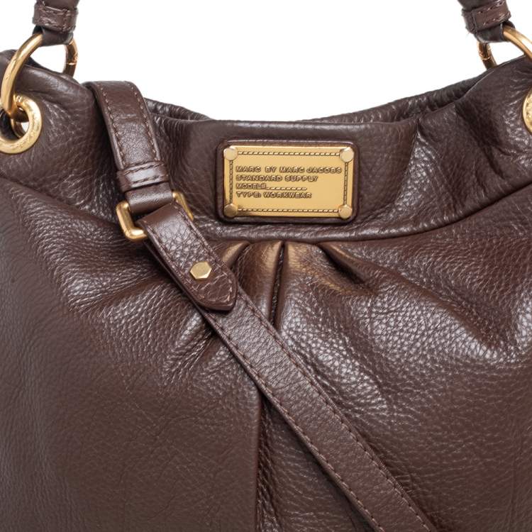 Pre Owned Marc by Marc Jacobs Brown Leather Classic Q Hillier Hobo