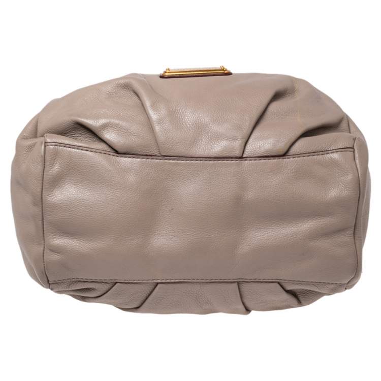 Pre Owned Marc by Marc Jacobs Grey Leather New Q Fran Satchel