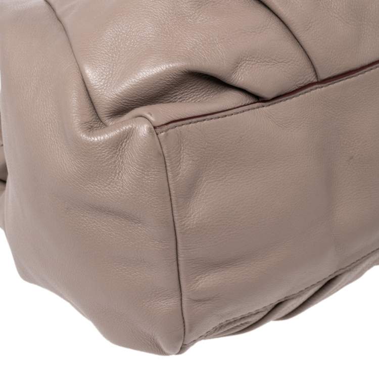 Pre Owned Marc by Marc Jacobs Grey Leather New Q Fran Satchel