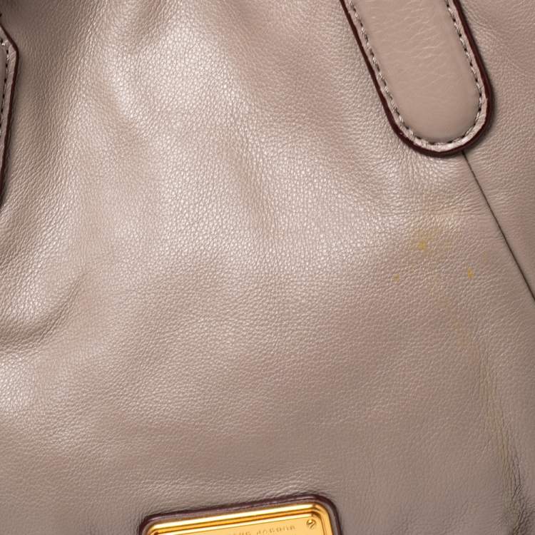 Pre Owned Marc by Marc Jacobs Grey Leather New Q Fran Satchel