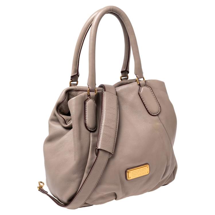 Pre Owned Marc by Marc Jacobs Grey Leather New Q Fran Satchel