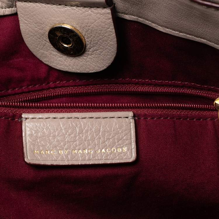 Pre Owned Marc by Marc Jacobs Grey Leather New Q Fran Satchel