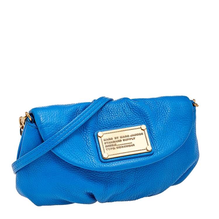 Pre Owned Marc by Marc Jacobs Blue Leather Classic Q Karlie Crossbody Bag