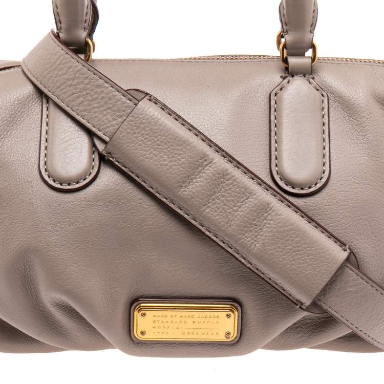 Pre Owned Marc by Marc Jacobs Beige Leather Small Q Satchel 