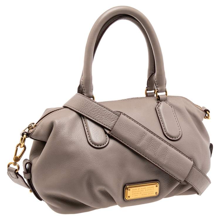 Pre Owned Marc by Marc Jacobs Beige Leather Small Q Satchel 