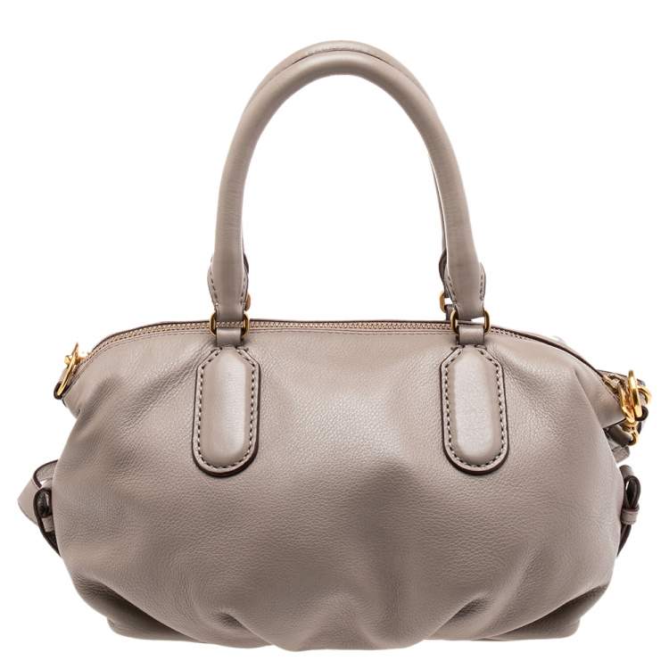 Pre Owned Marc by Marc Jacobs Beige Leather Small Q Satchel 