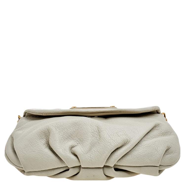 Pre Owned Marc By Marc Jacobs Cream Leather Classic Q Karlie Crossbody Bag