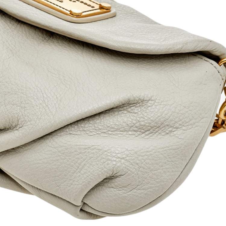 Pre Owned Marc By Marc Jacobs Cream Leather Classic Q Karlie Crossbody Bag