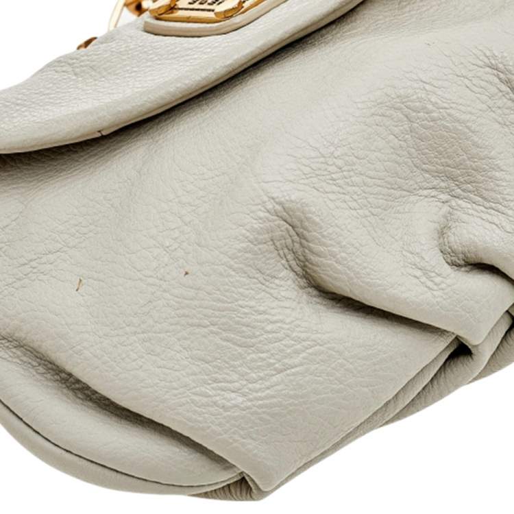Pre Owned Marc By Marc Jacobs Cream Leather Classic Q Karlie Crossbody Bag