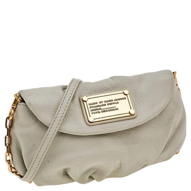 Pre Owned Marc By Marc Jacobs Cream Leather Classic Q Karlie Crossbody Bag