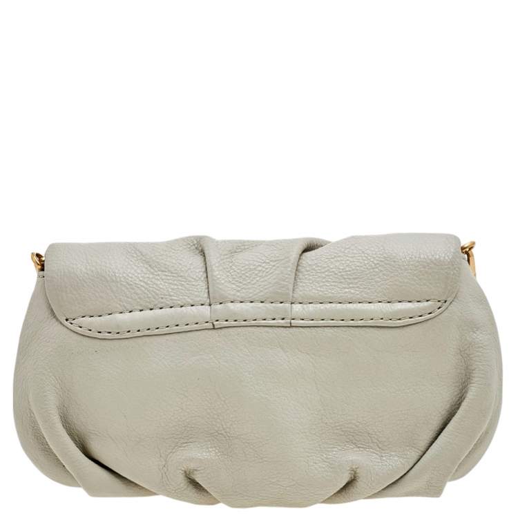 Pre Owned Marc By Marc Jacobs Cream Leather Classic Q Karlie Crossbody Bag