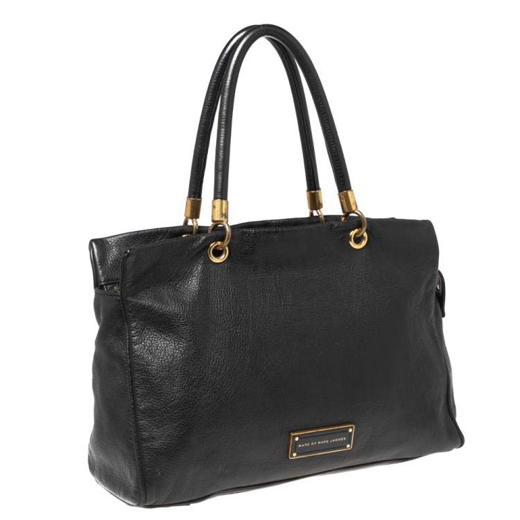 Pre Owned Marc by Marc Jacobs Black Leather Too Hot To Handle Tote