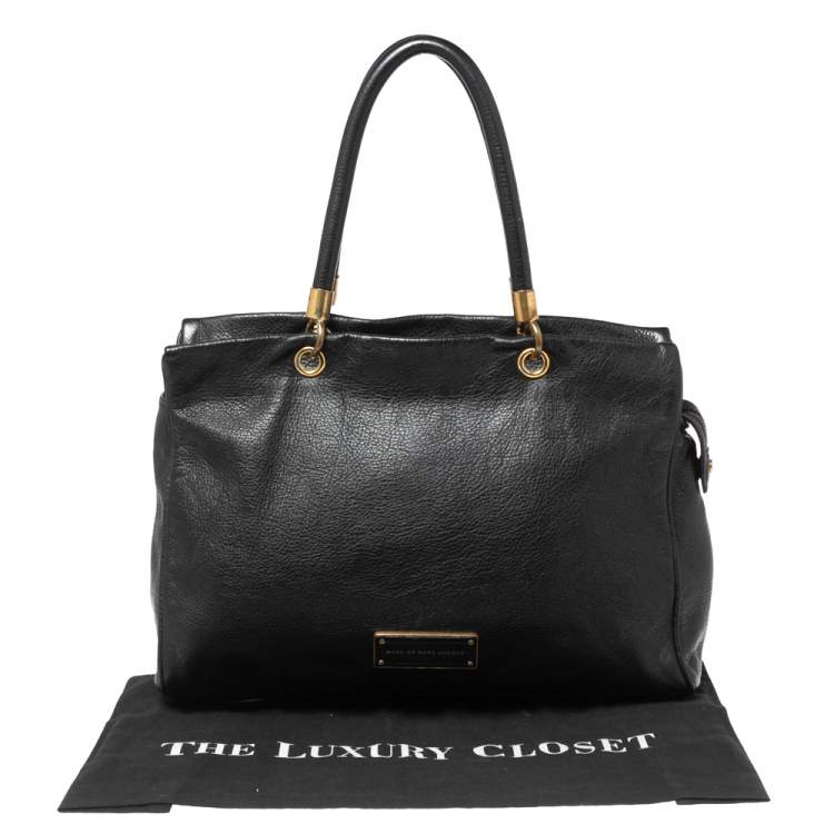Pre Owned Marc by Marc Jacobs Black Leather Too Hot To Handle Tote