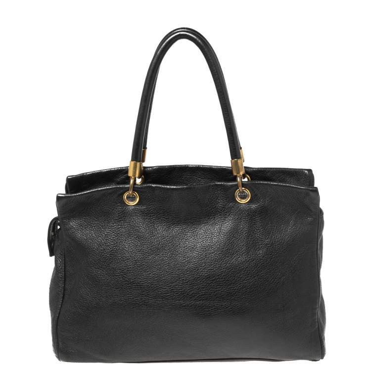 Pre Owned Marc by Marc Jacobs Black Leather Too Hot To Handle Tote
