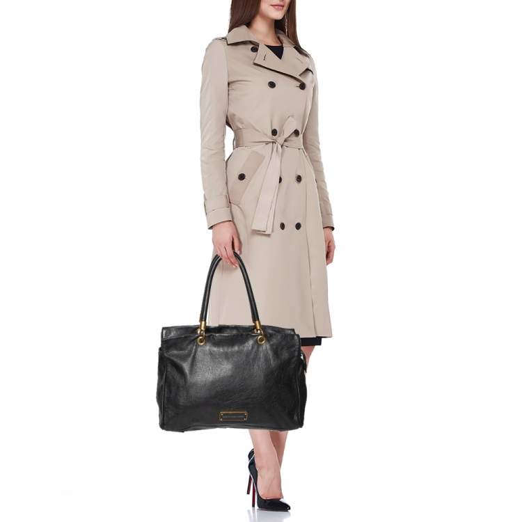 Pre Owned Marc by Marc Jacobs Black Leather Too Hot To Handle Tote