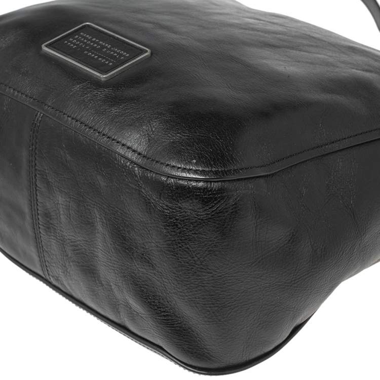 Pre Owned Marc by Marc Jacobs Black Leather Hobo