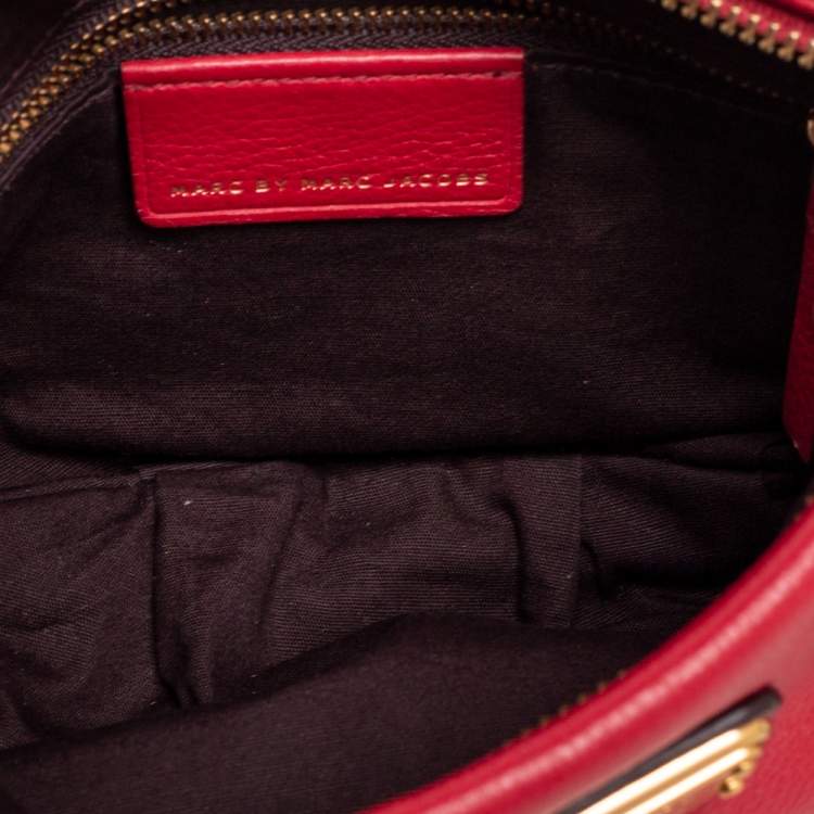 Pre Owned Marc by Marc Jacobs Red Leather Classic Q Percy Crossbody Bag