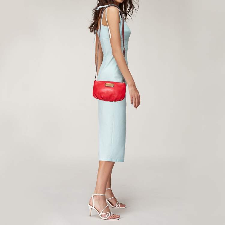 Marc by Marc Jacobs Red Leather Classic Q Percy Crossbody Bag Marc