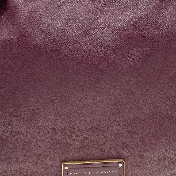 Pre Owned Marc by Marc Jacobs Burgundy Leather Classic Q Lil Ukita Top Handle Bag