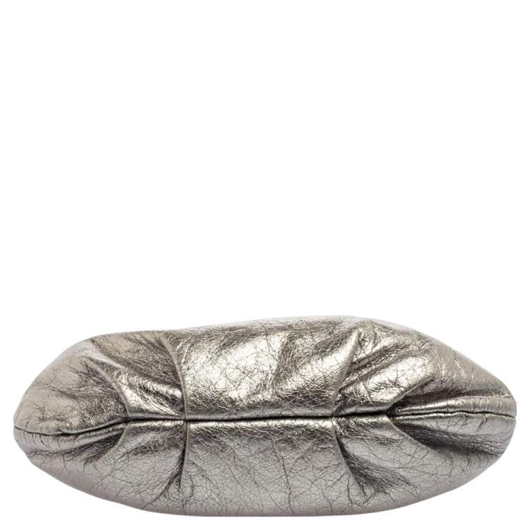 Pre Owned Marc by Marc Jacobs Silver Leather Crossbody Bag