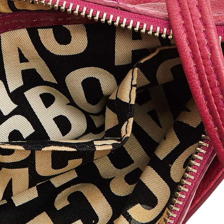 Pre Owned Marc by Marc Jacobs Pink Leather Totally Turnlock Percy Crossbody Bag