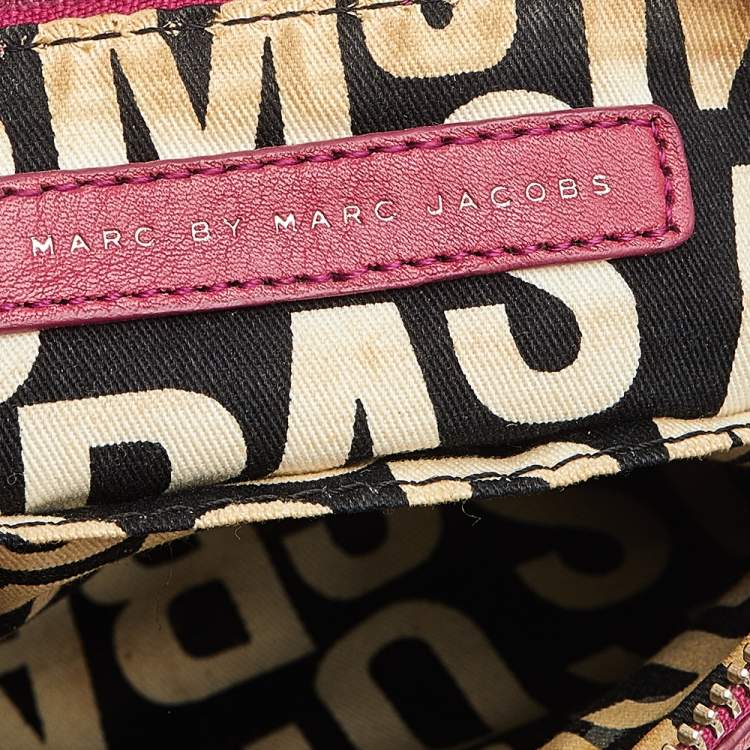 Pre Owned Marc by Marc Jacobs Pink Leather Totally Turnlock Percy Crossbody Bag