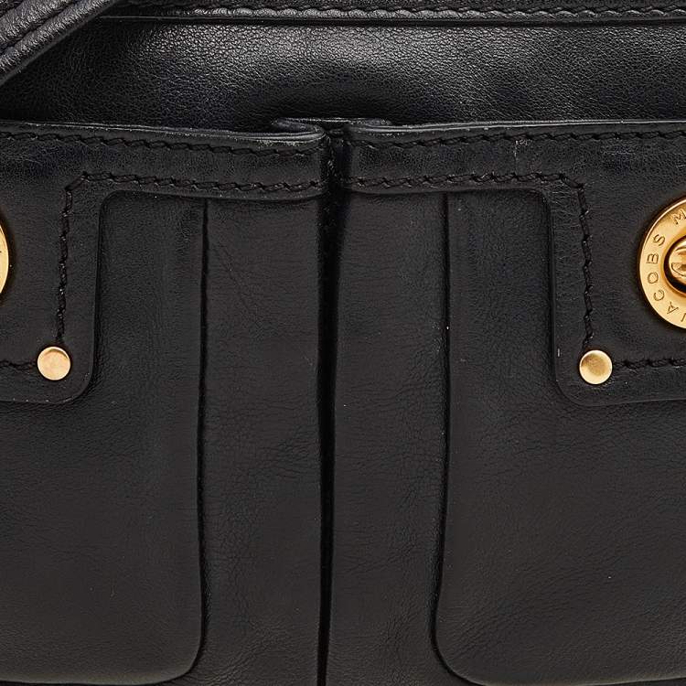 Pre Owned Marc by Marc Jacobs Black Leather Totally Turnlock Percy Crossbody Bag
