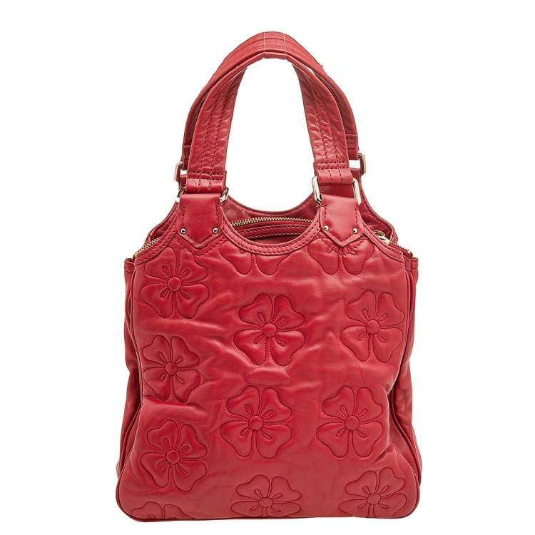 Pre Owned Marc by Marc Jacobs Red Quilted Leather Tote
