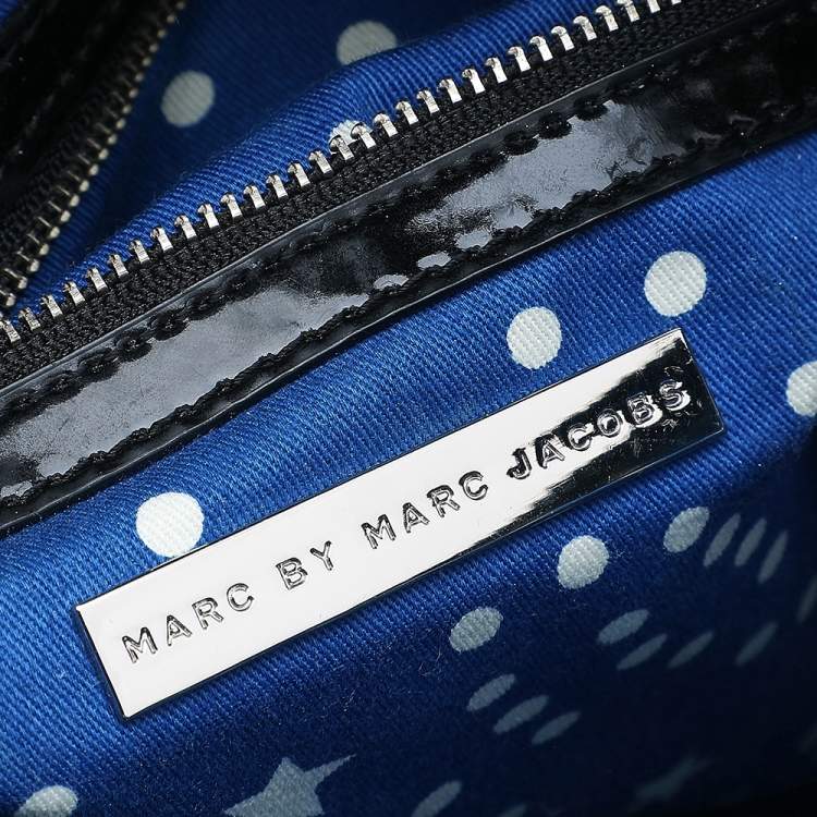 مملوكة مسبقًا Marc by Marc Jacobs Black Patent Leather Turnlock Satchel