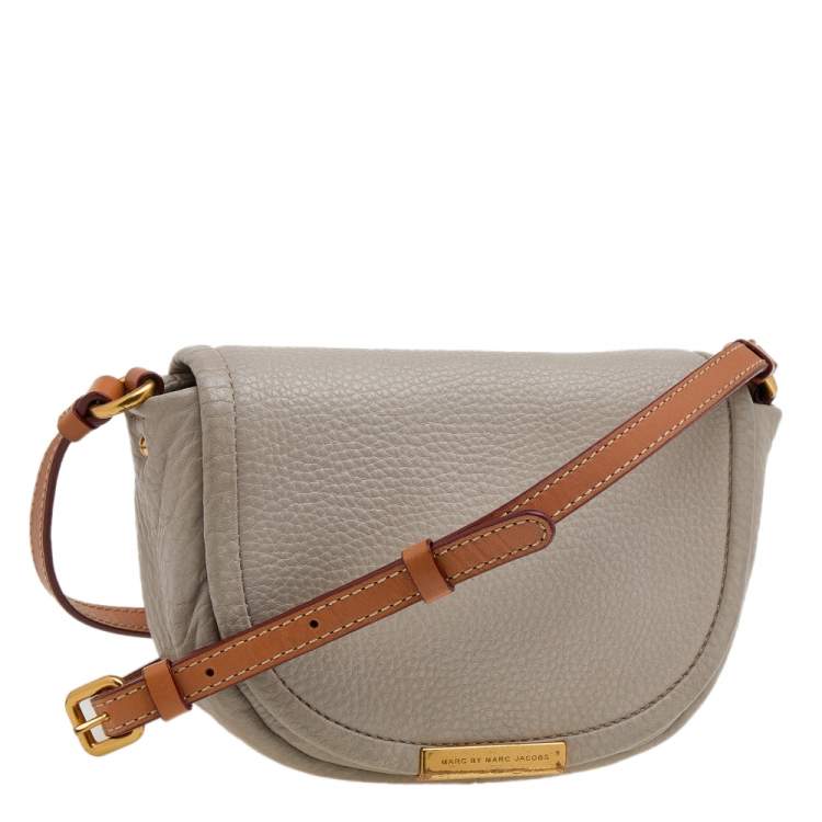 Pre Owned Marc by Marc Jacobs Beige Leather Shoulder Bag