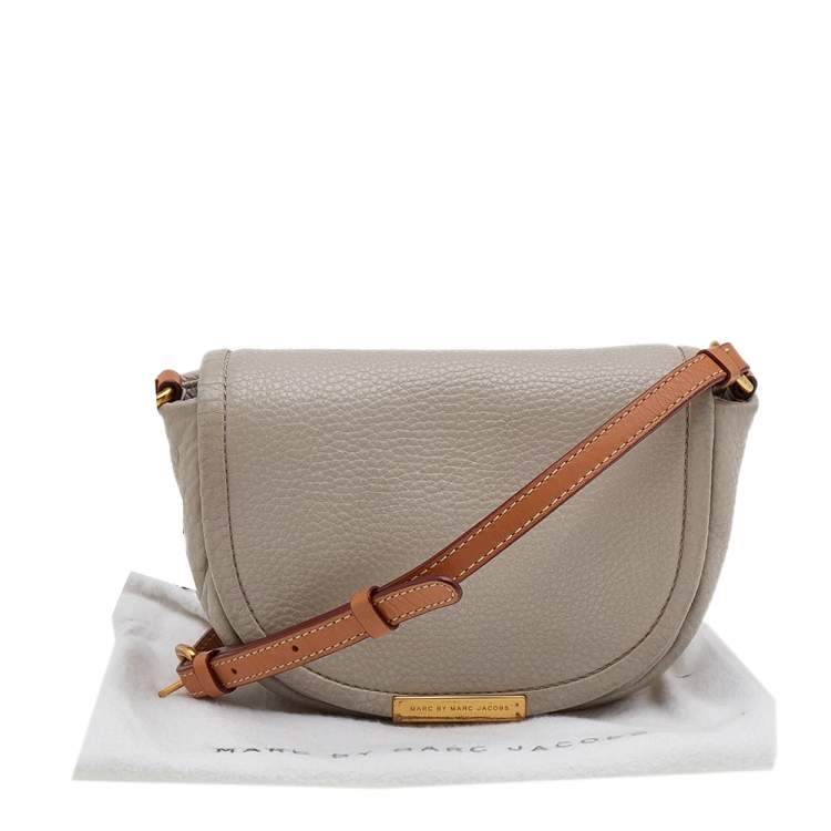 Pre Owned Marc by Marc Jacobs Beige Leather Shoulder Bag