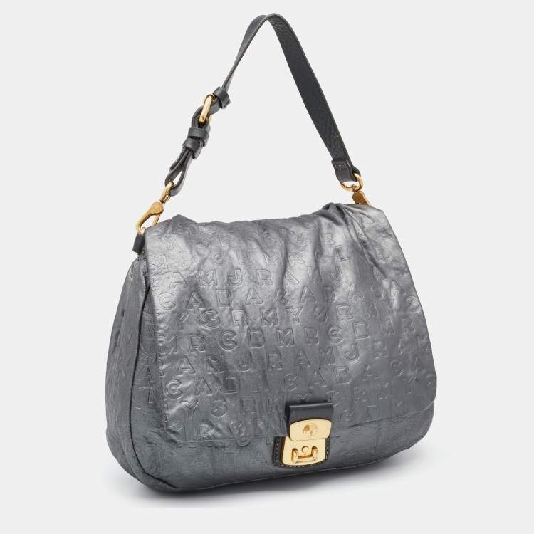 Pre Owned Marc by Marc Jacobs Grey Leather Hobo