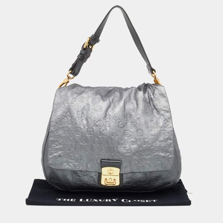 Pre Owned Marc by Marc Jacobs Grey Leather Hobo
