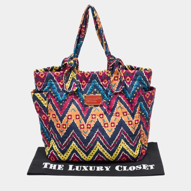 Pre Owned Marc by Marc Jacobs Multicolor Printed Nylon Medium Pretty Tate Tote 