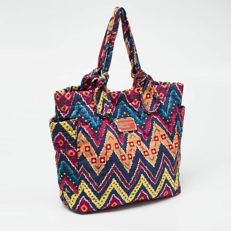 Pre Owned Marc by Marc Jacobs Multicolor Printed Nylon Medium Pretty Tate Tote 